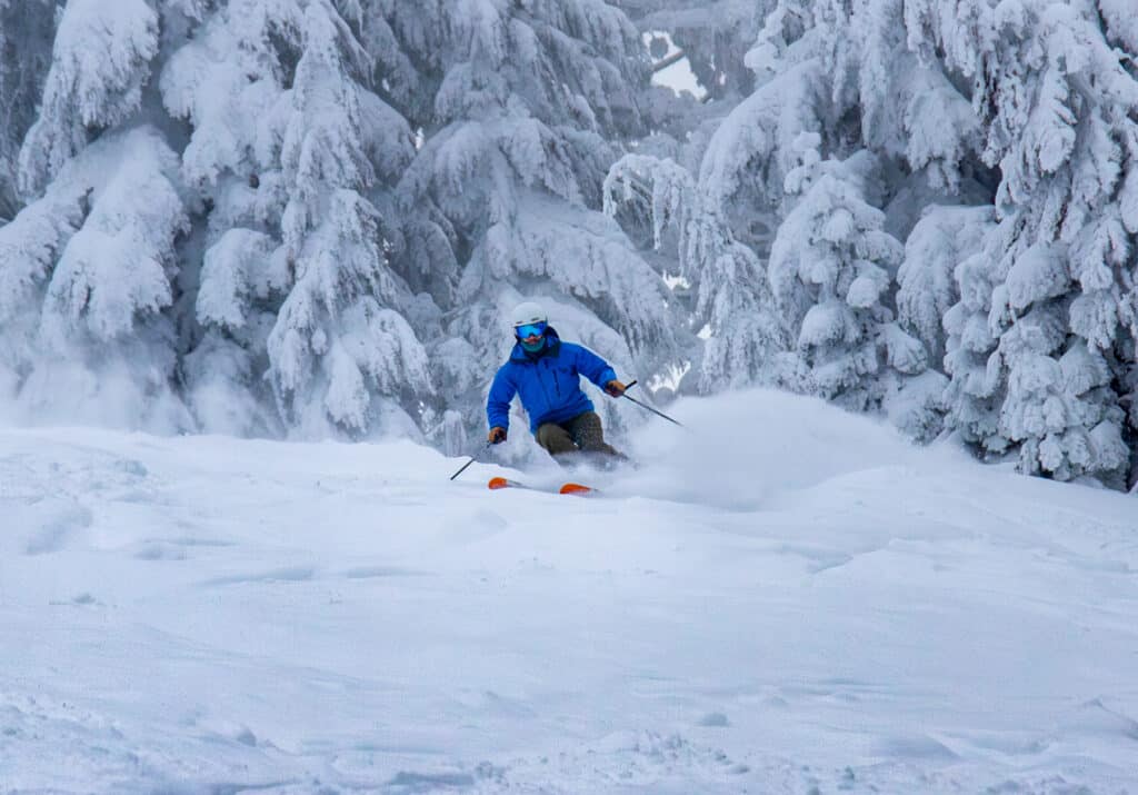 Skier at Willamette Pass Ski Resort