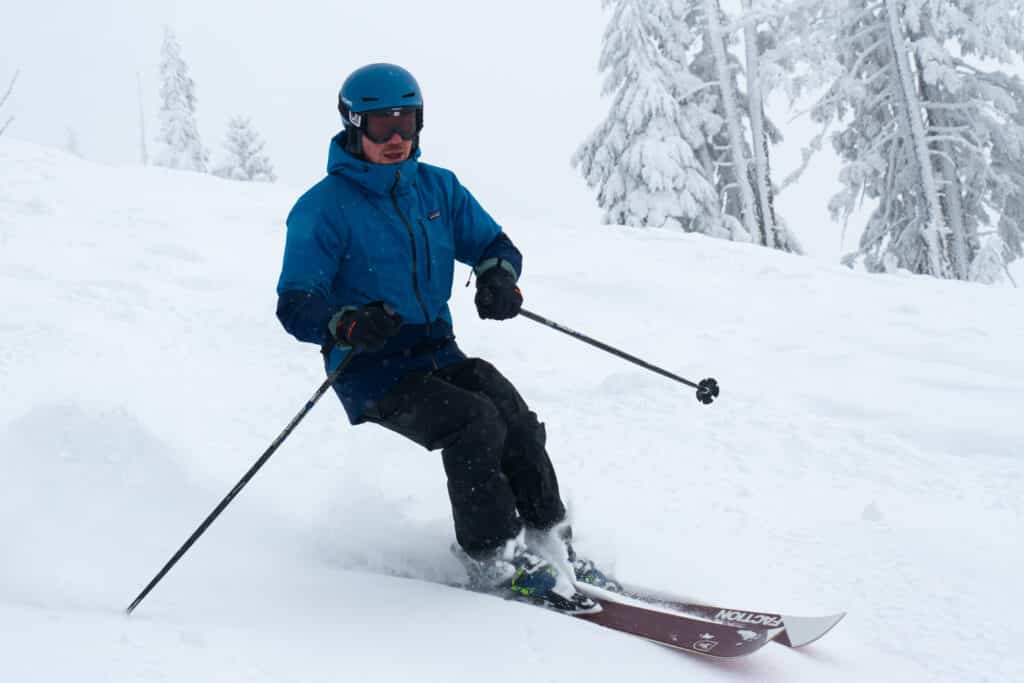 Skier at Willamette Pass Ski Resort in Oregon