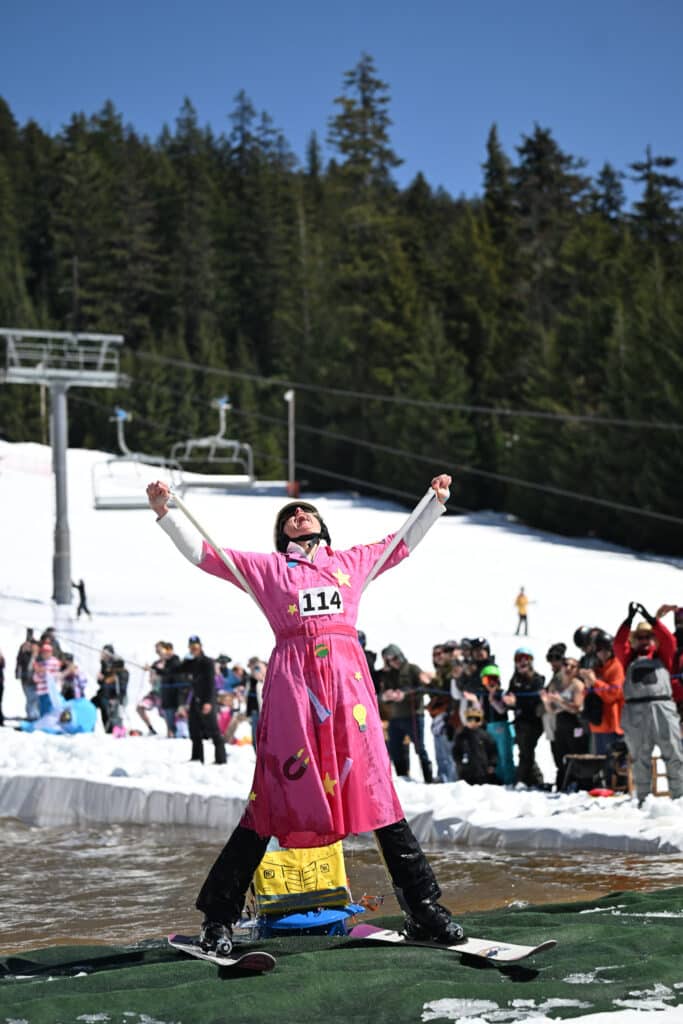 Willamette Pass Pond Skim